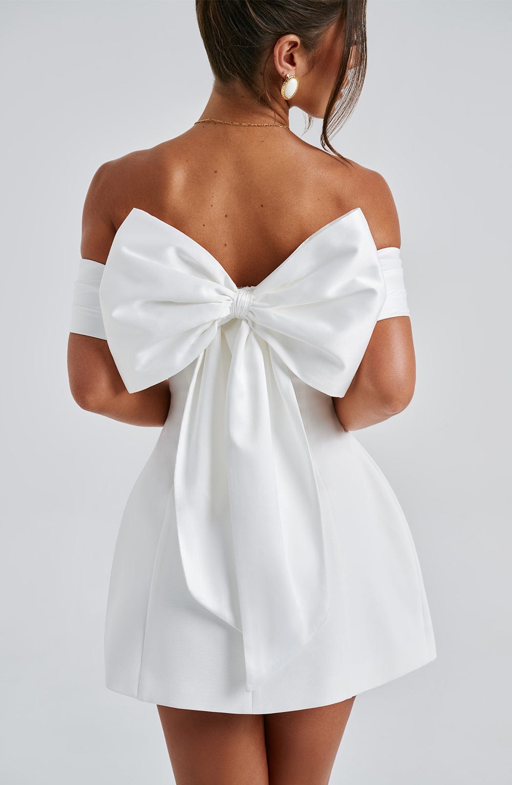 Flourenne Deltara Mini Dress in Ivory