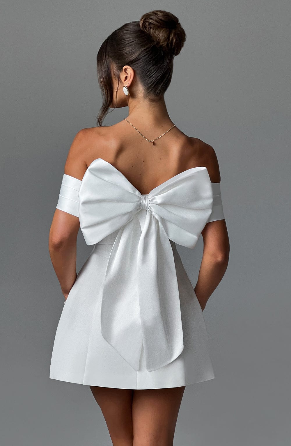 Flourenne Deltara Mini Dress in Ivory