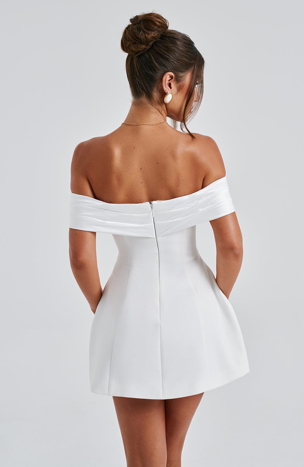Flourenne Deltara Mini Dress in Ivory