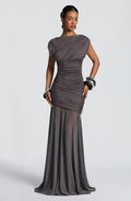 Flourenne Demelia Maxi Dress in Charcoal