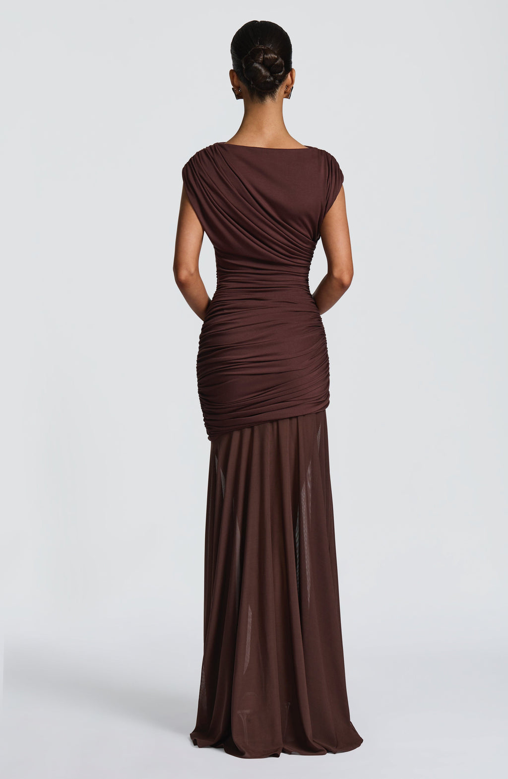 Flourenne Demelia Maxi Dress in Plum Brown