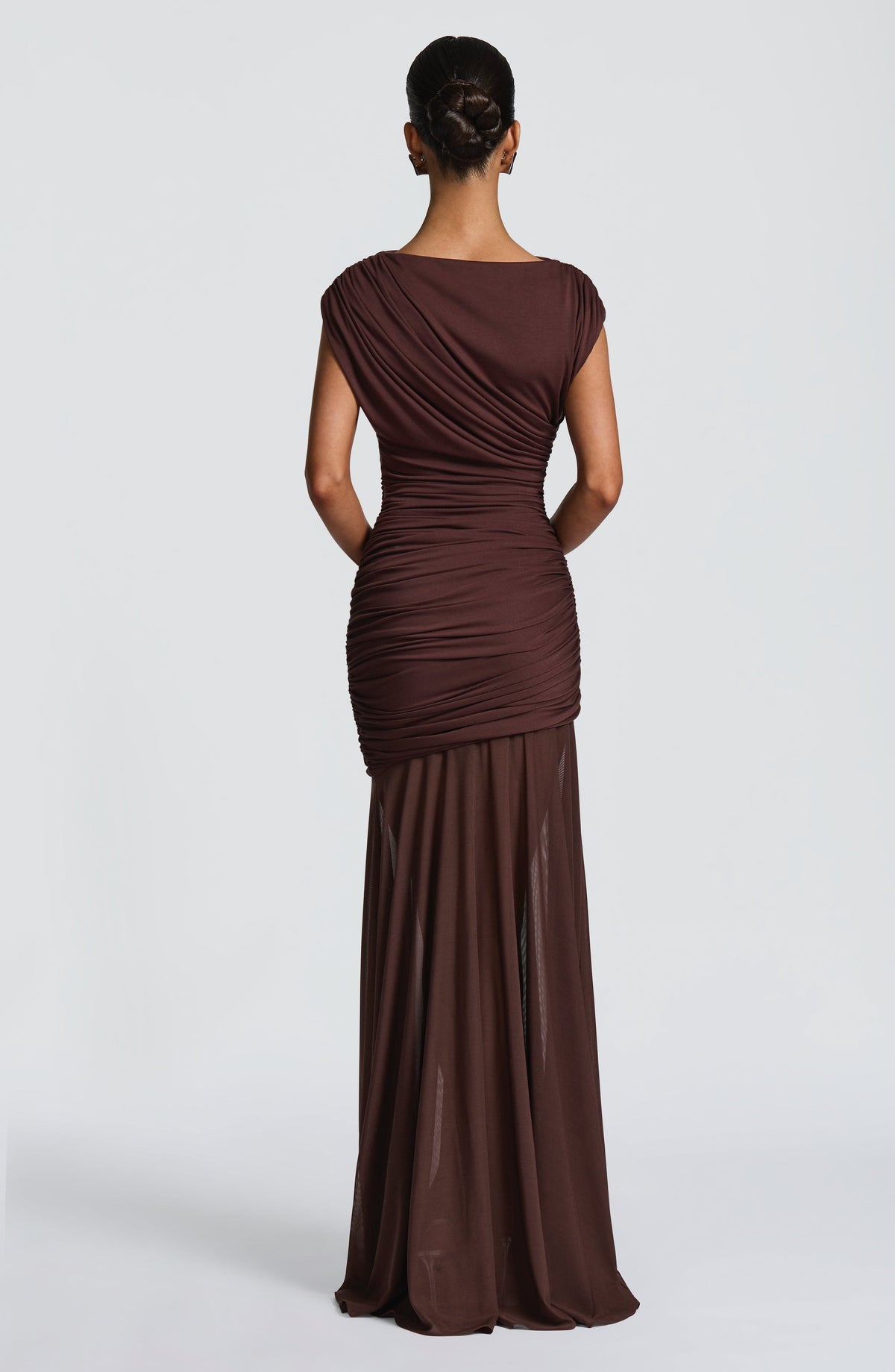 Flourenne Demelia Maxi Dress in Plum Brown
