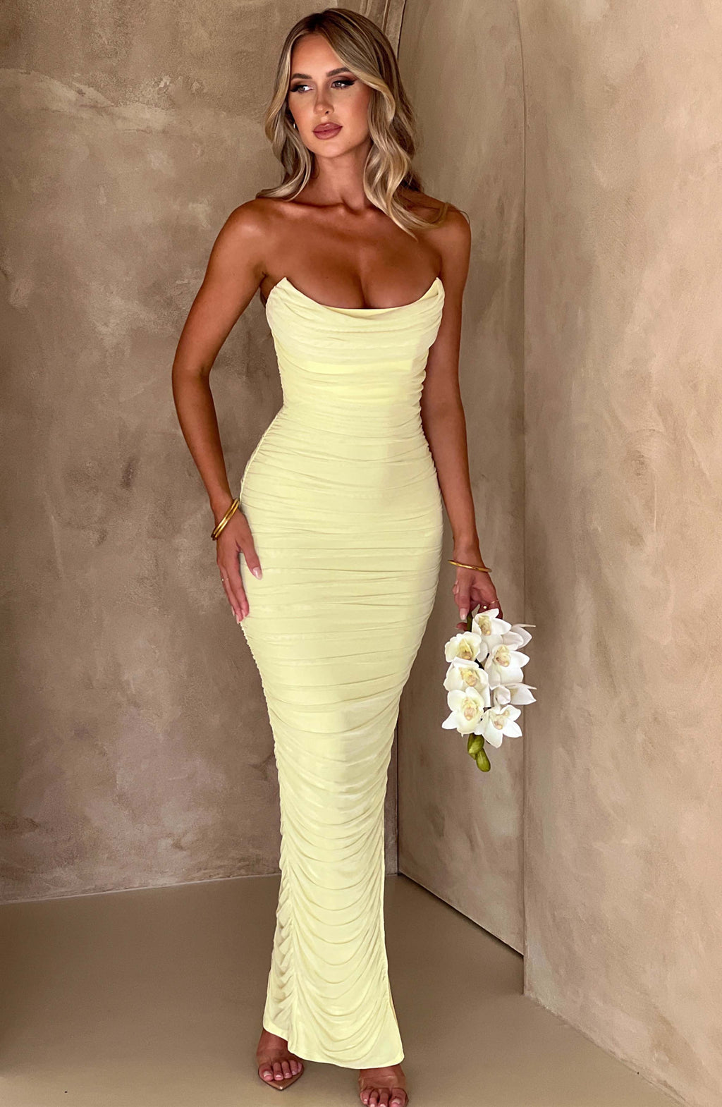 Flourenne Demira Maxi Dress in Lime