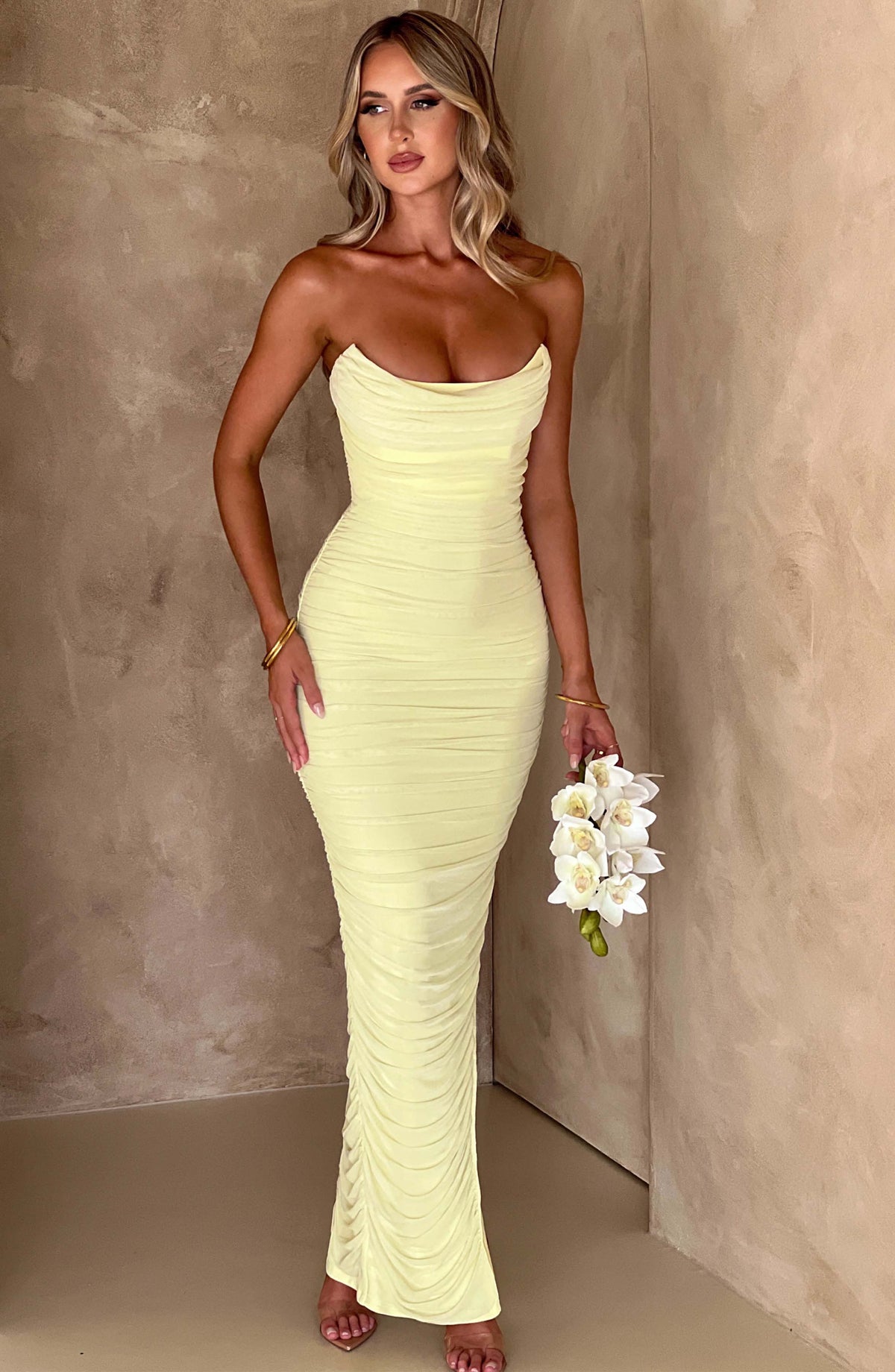 Flourenne Demira Maxi Dress in Lime
