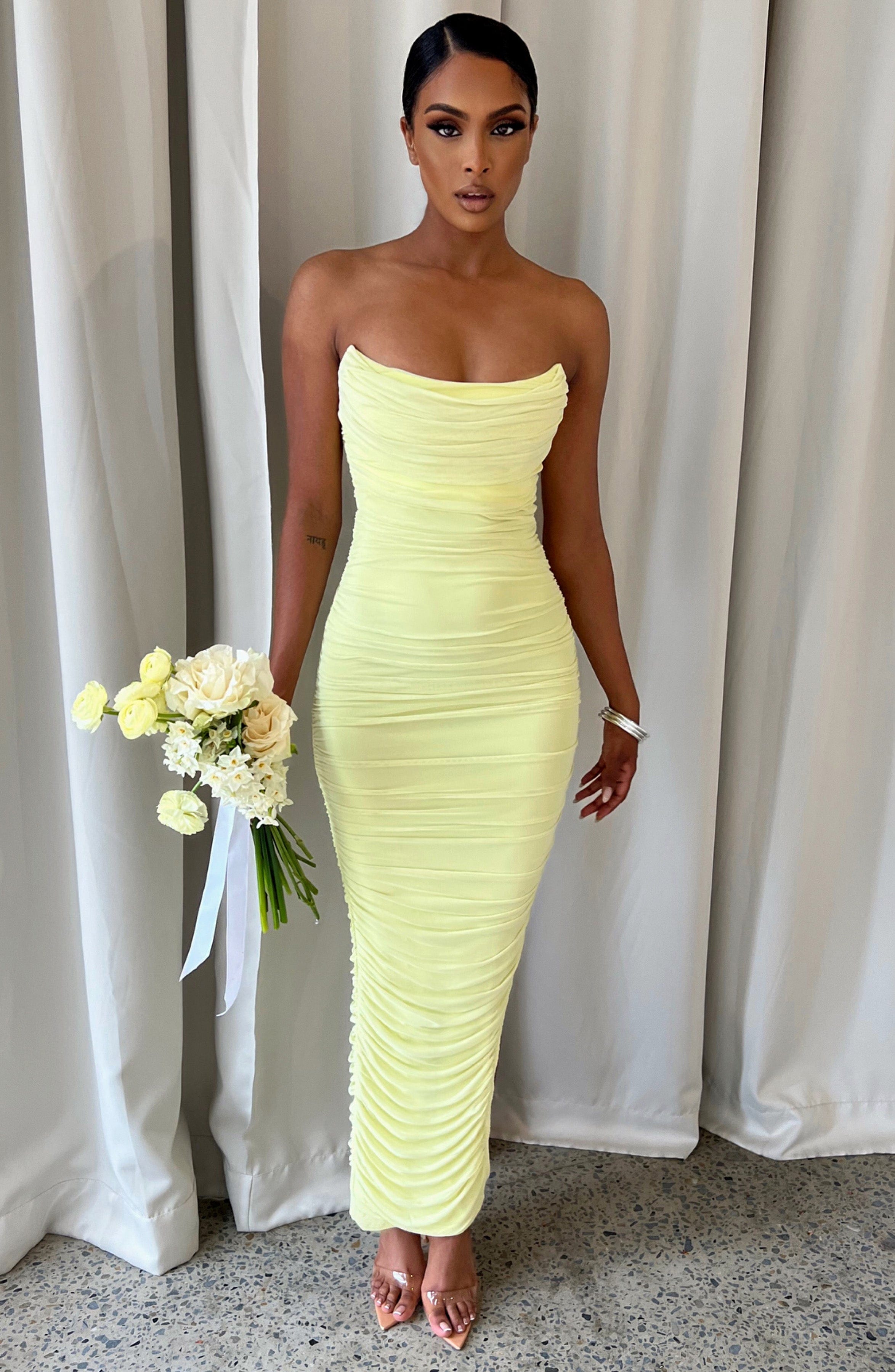 Flourenne Demira Maxi Dress in Lime