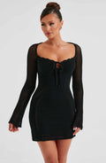 Flourenne Deziah Mini Dress in Black