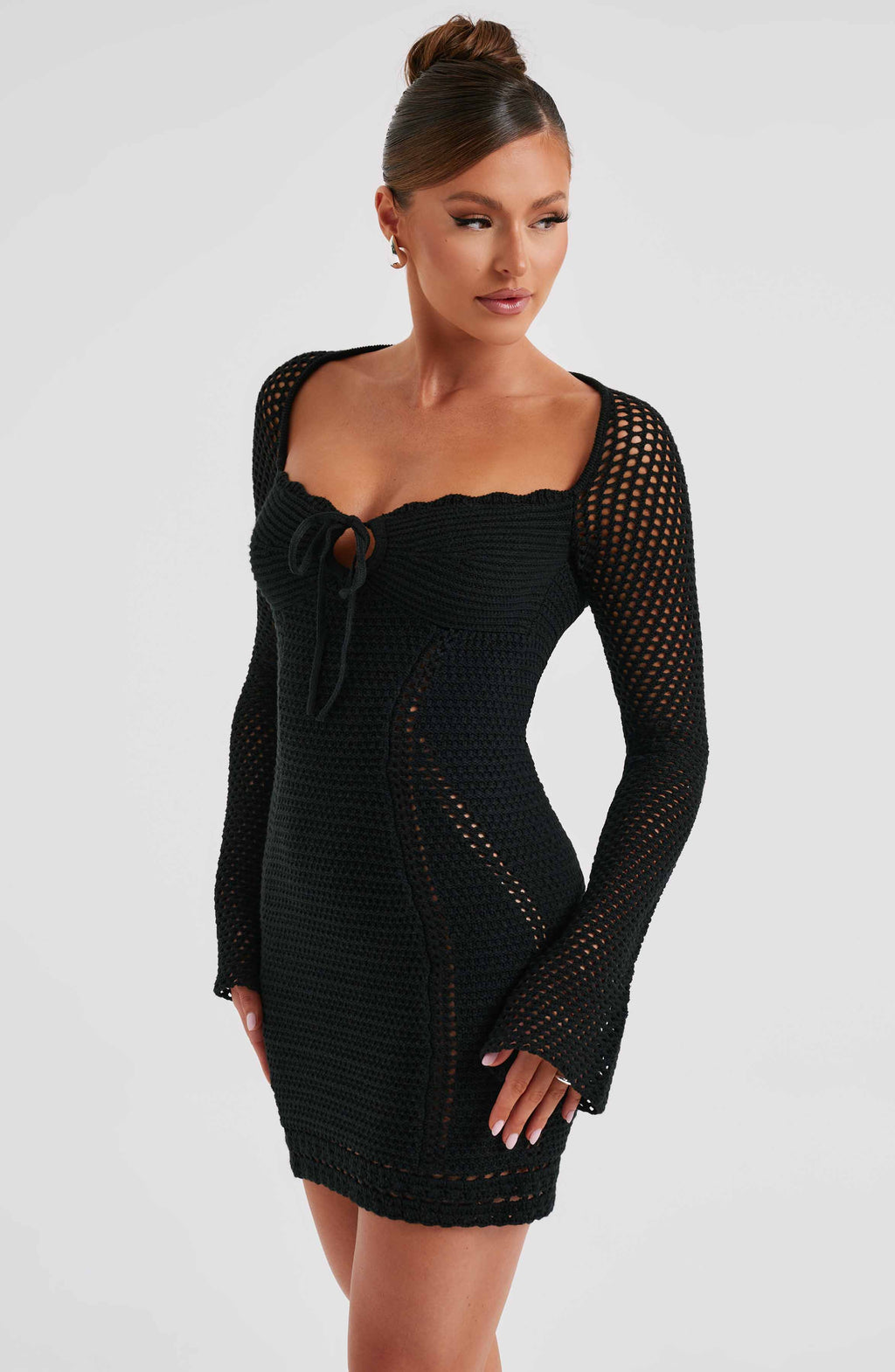 Flourenne Deziah Mini Dress in Black