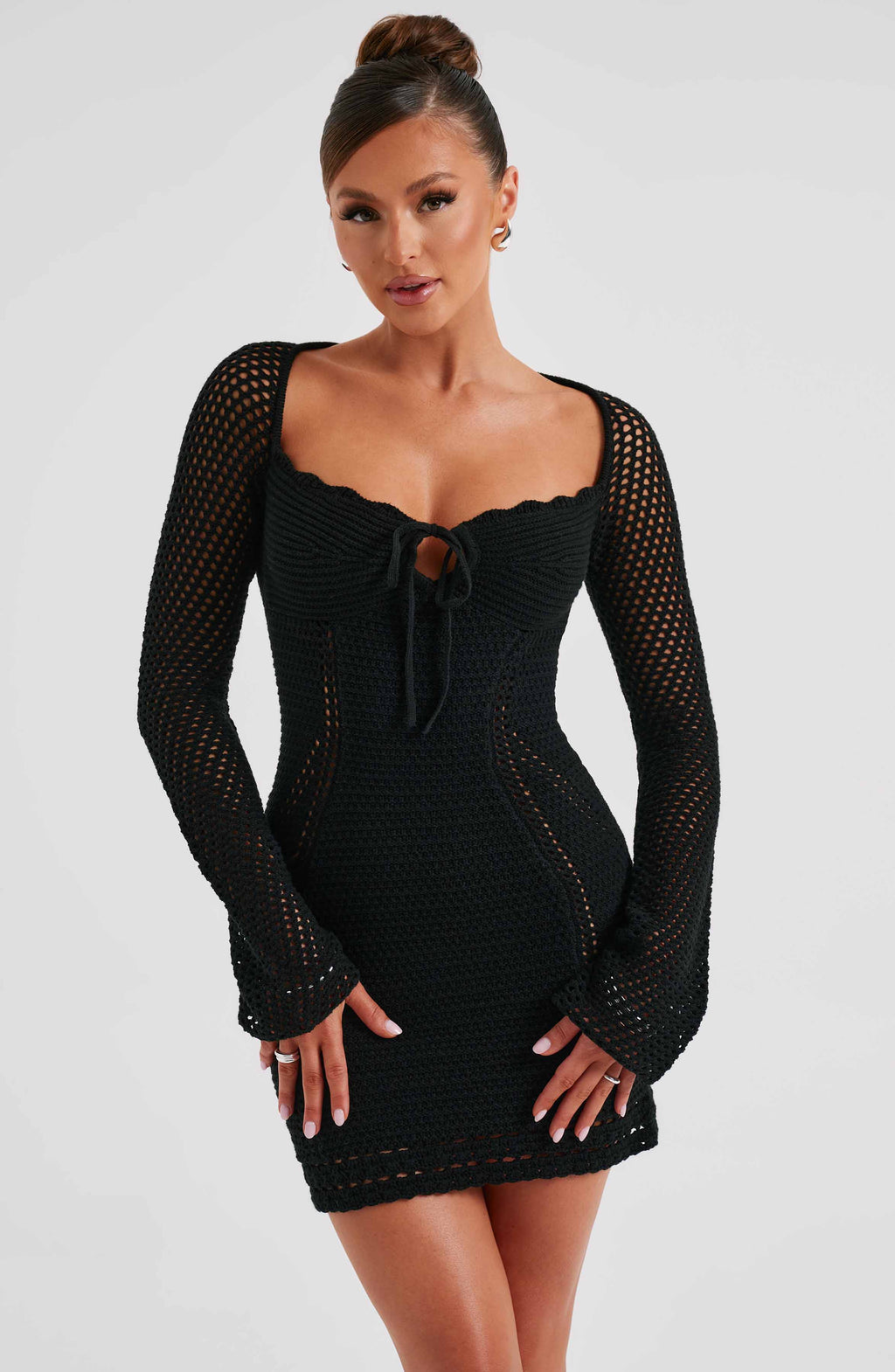 Flourenne Deziah Mini Dress in Black