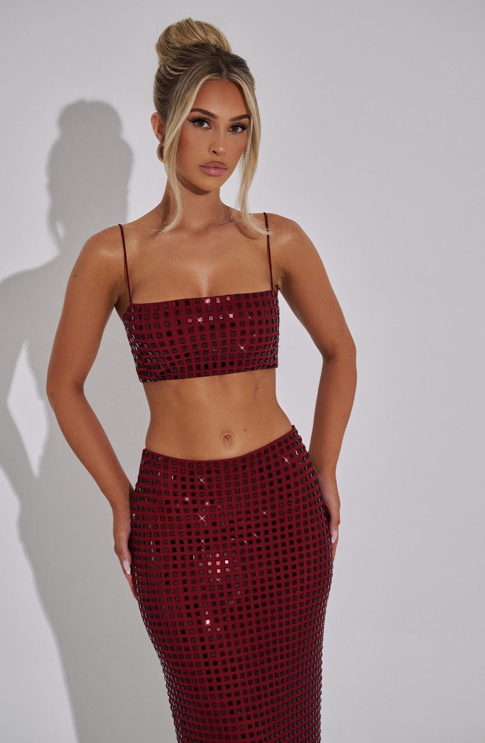 Flourenne Dimessa Top in Wine