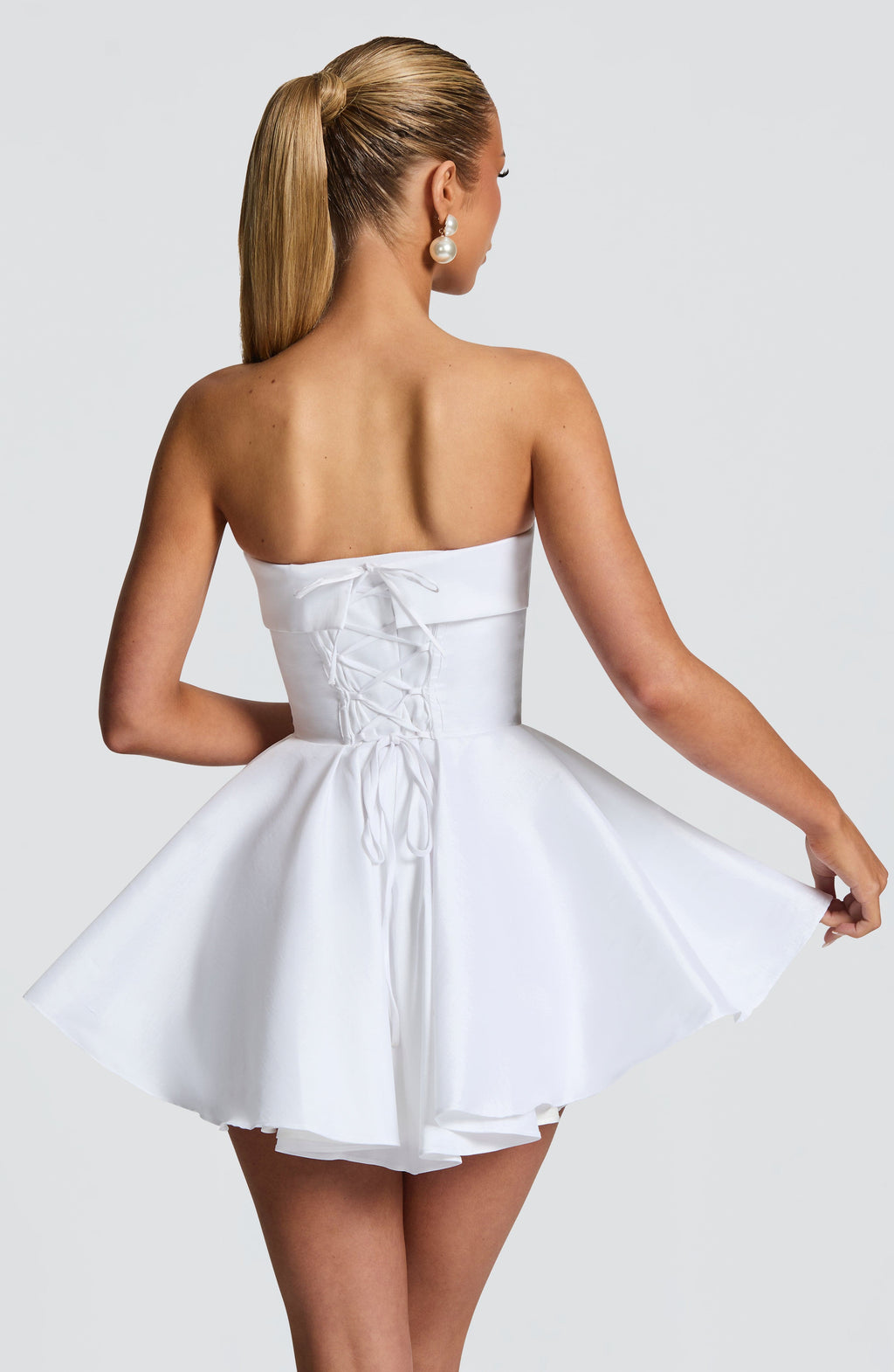 Flourenne Dionella Mini Dress in Ivory