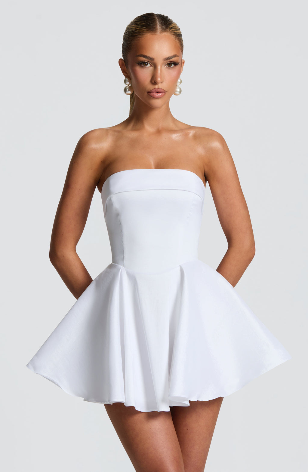 Flourenne Dionella Mini Dress in Ivory