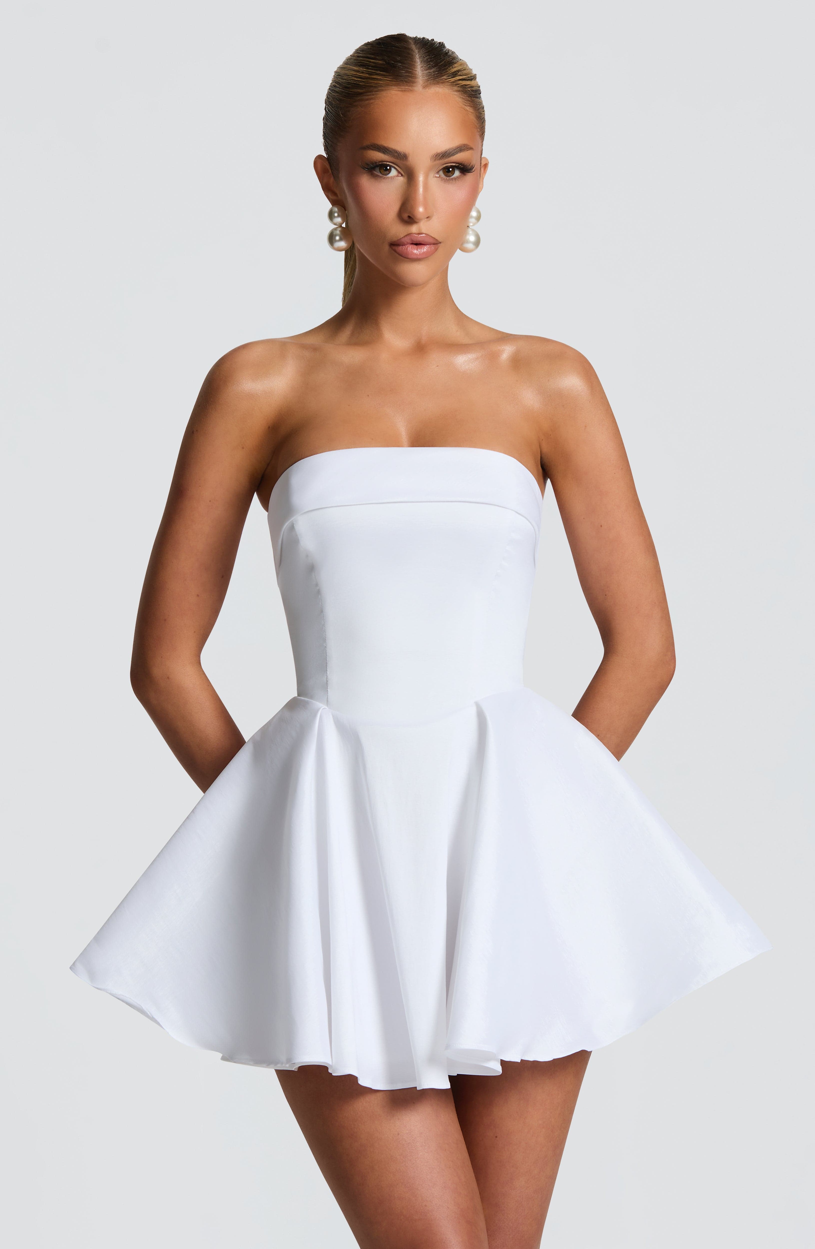 Flourenne Dionella Mini Dress in Ivory