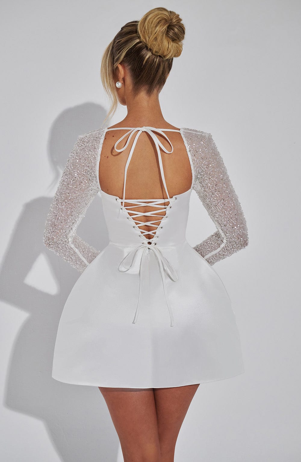 Flourenne Dolina Mini Dress in Ivory