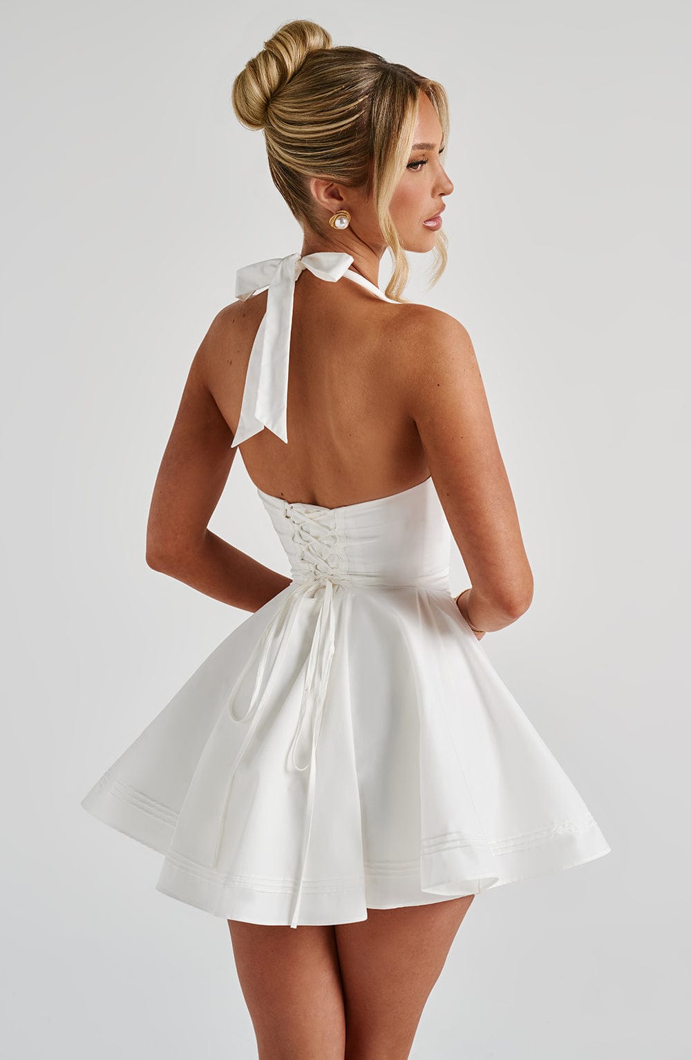 Flourenne Doriane Mini Dress in Ivory