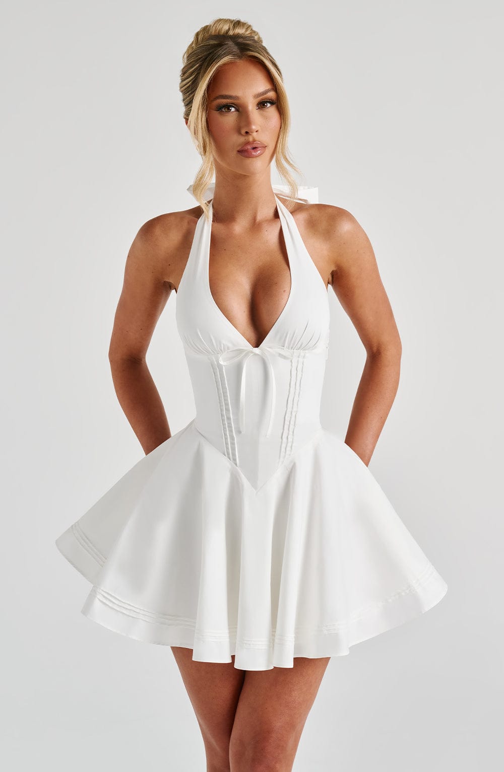Flourenne Doriane Mini Dress in Ivory