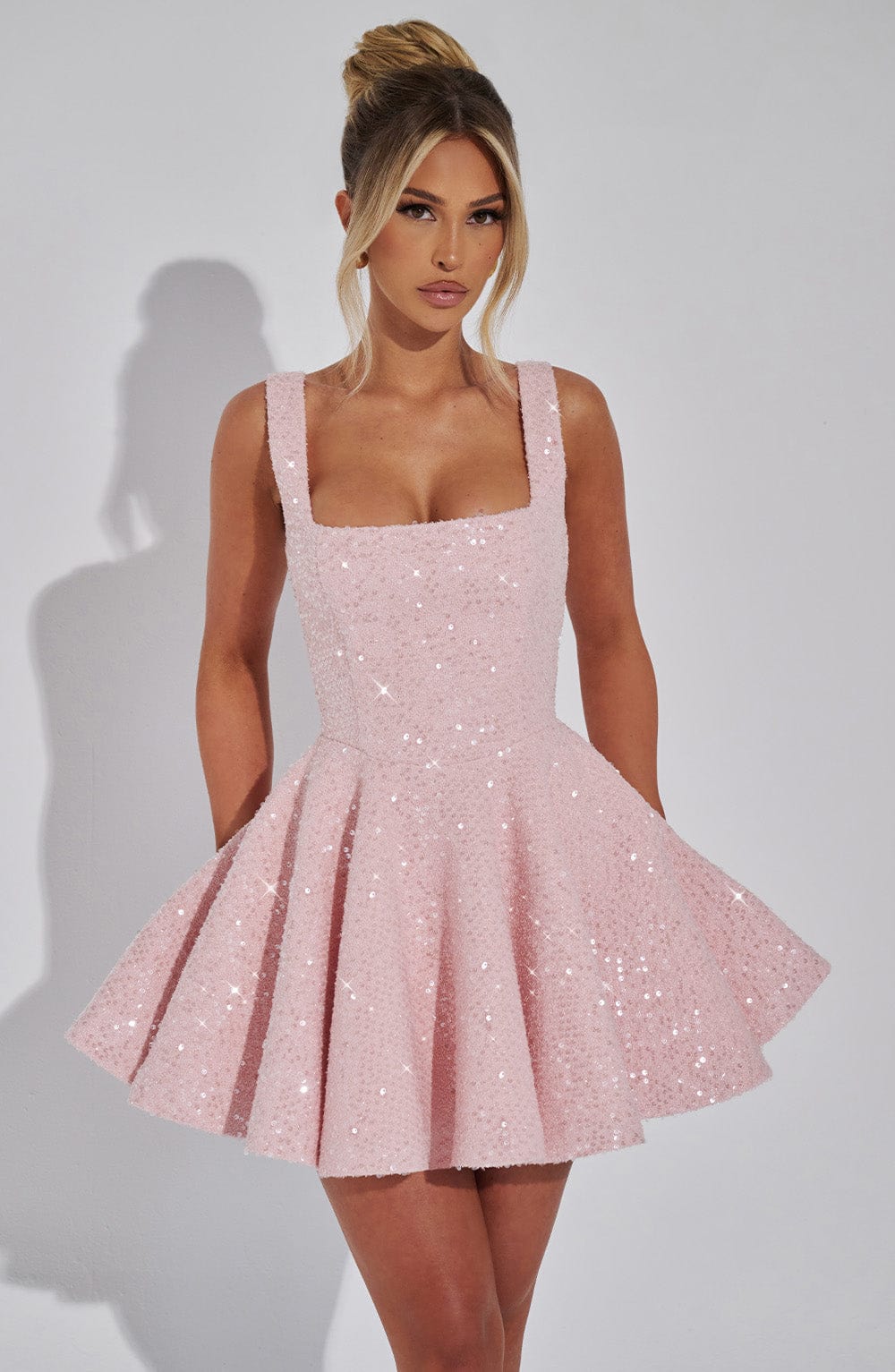 Flourenne Dorothea Mini Dress in Blush