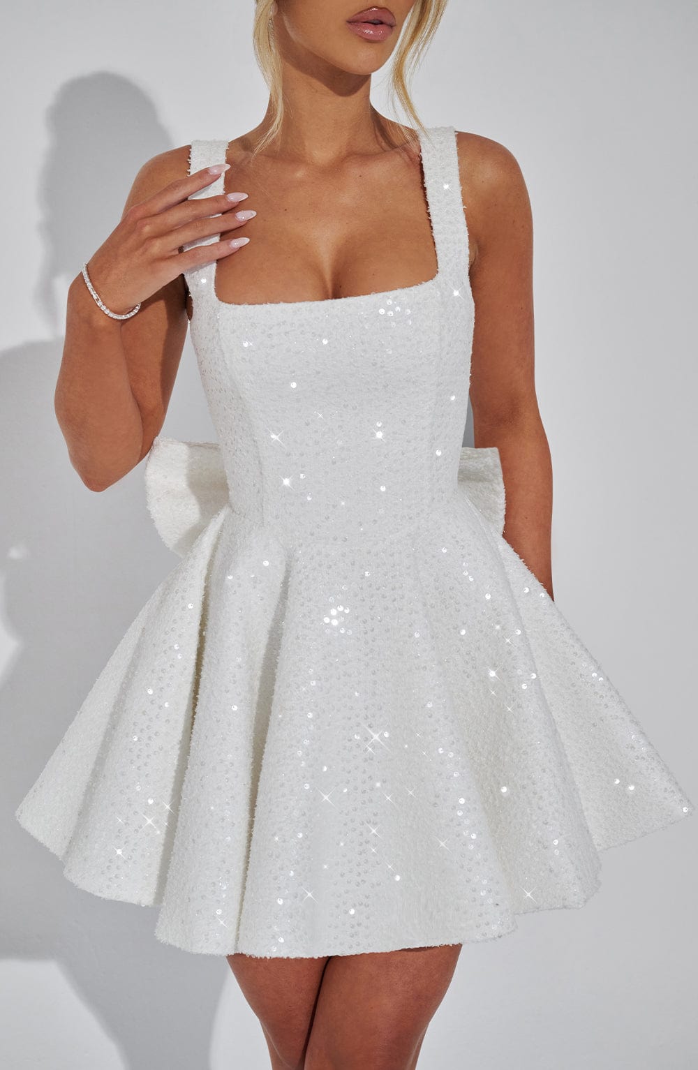 Flourenne Dorothea Mini Dress in Ivory