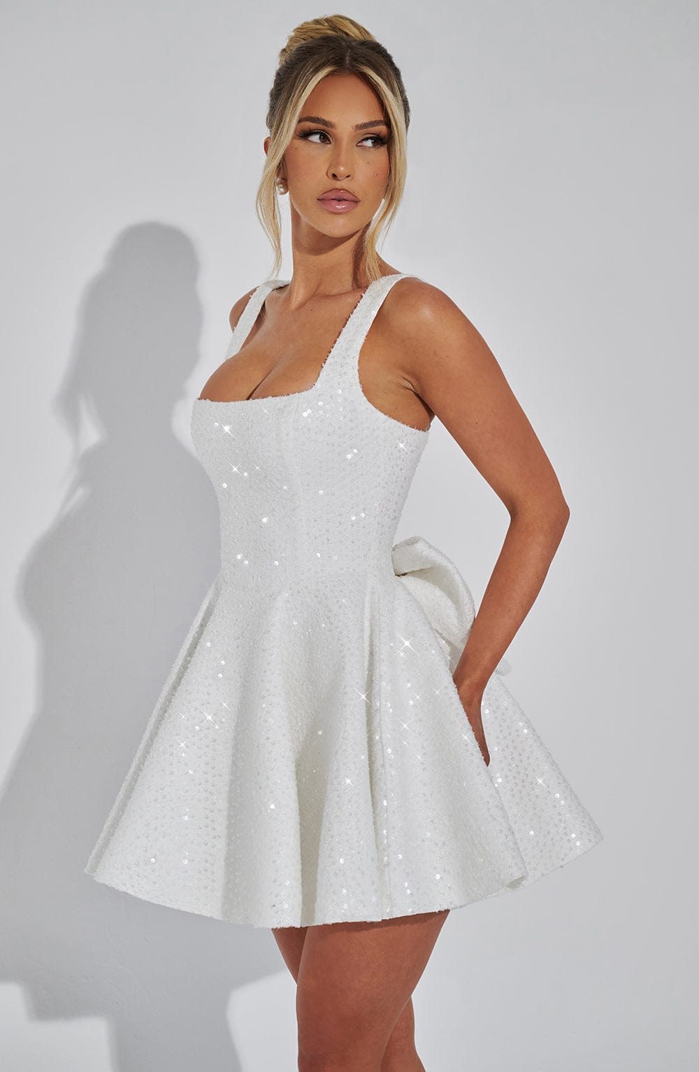 Flourenne Dorothea Mini Dress in Ivory