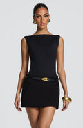 Flourenne Edana Mini Skirt in Black
