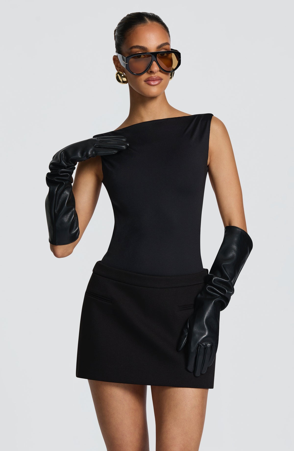 Flourenne Edana Mini Skirt in Black