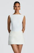 Flourenne Edana Mini Skirt in Ivory