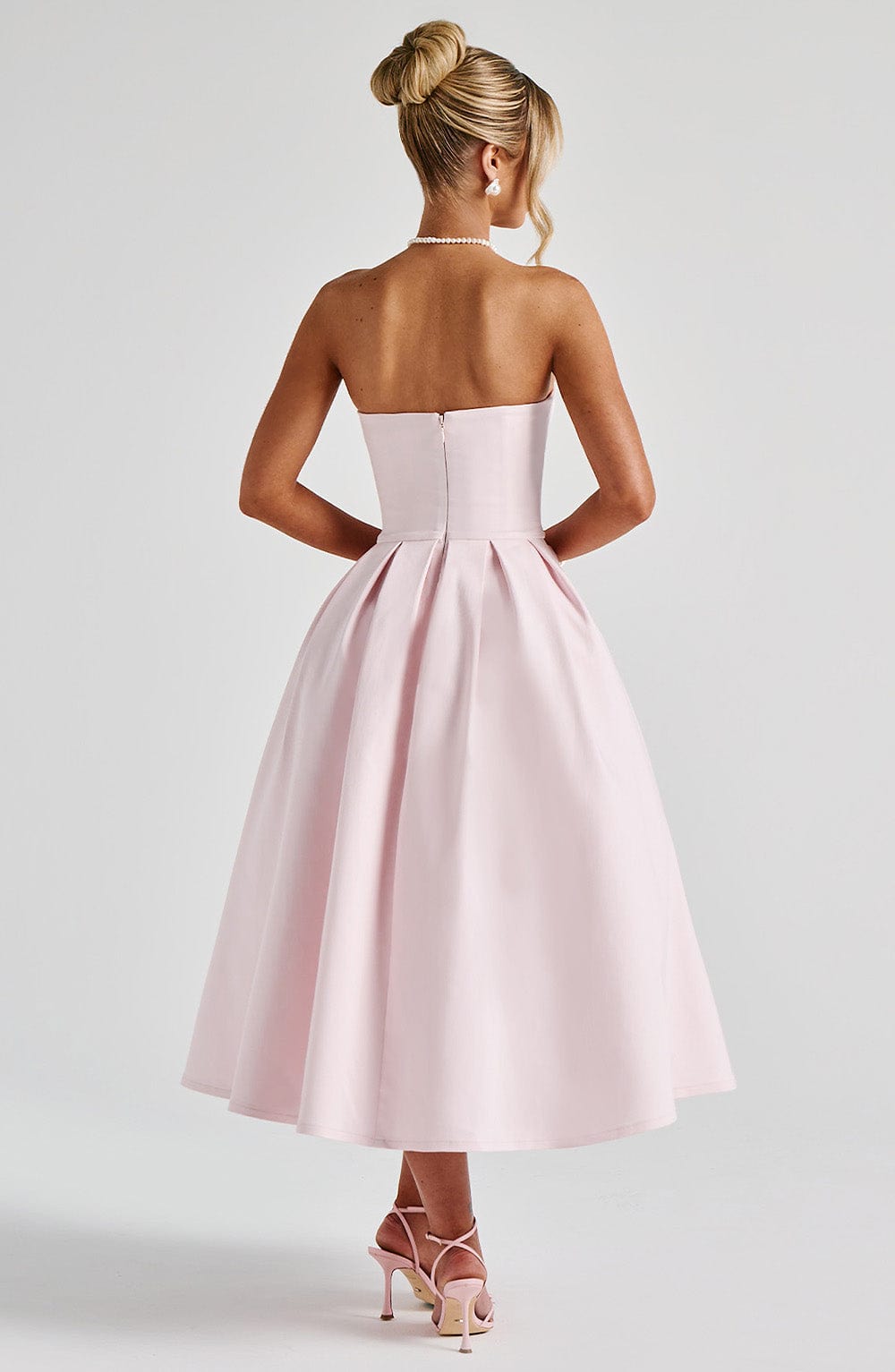 Flourenne Editha Midi Dress in Blush