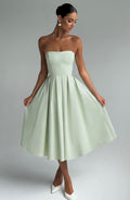Flourenne Editha Midi Dress in Mint