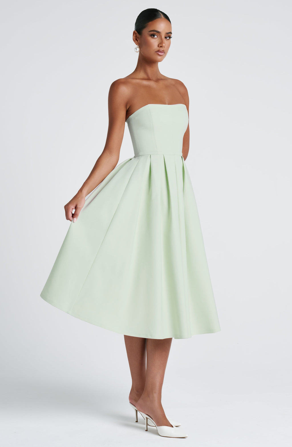 Flourenne Editha Midi Dress in Mint