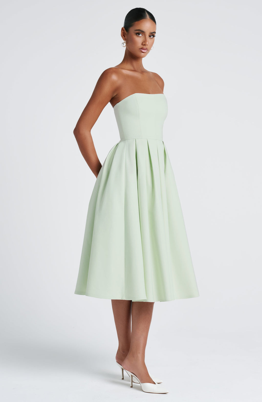 Flourenne Editha Midi Dress in Mint