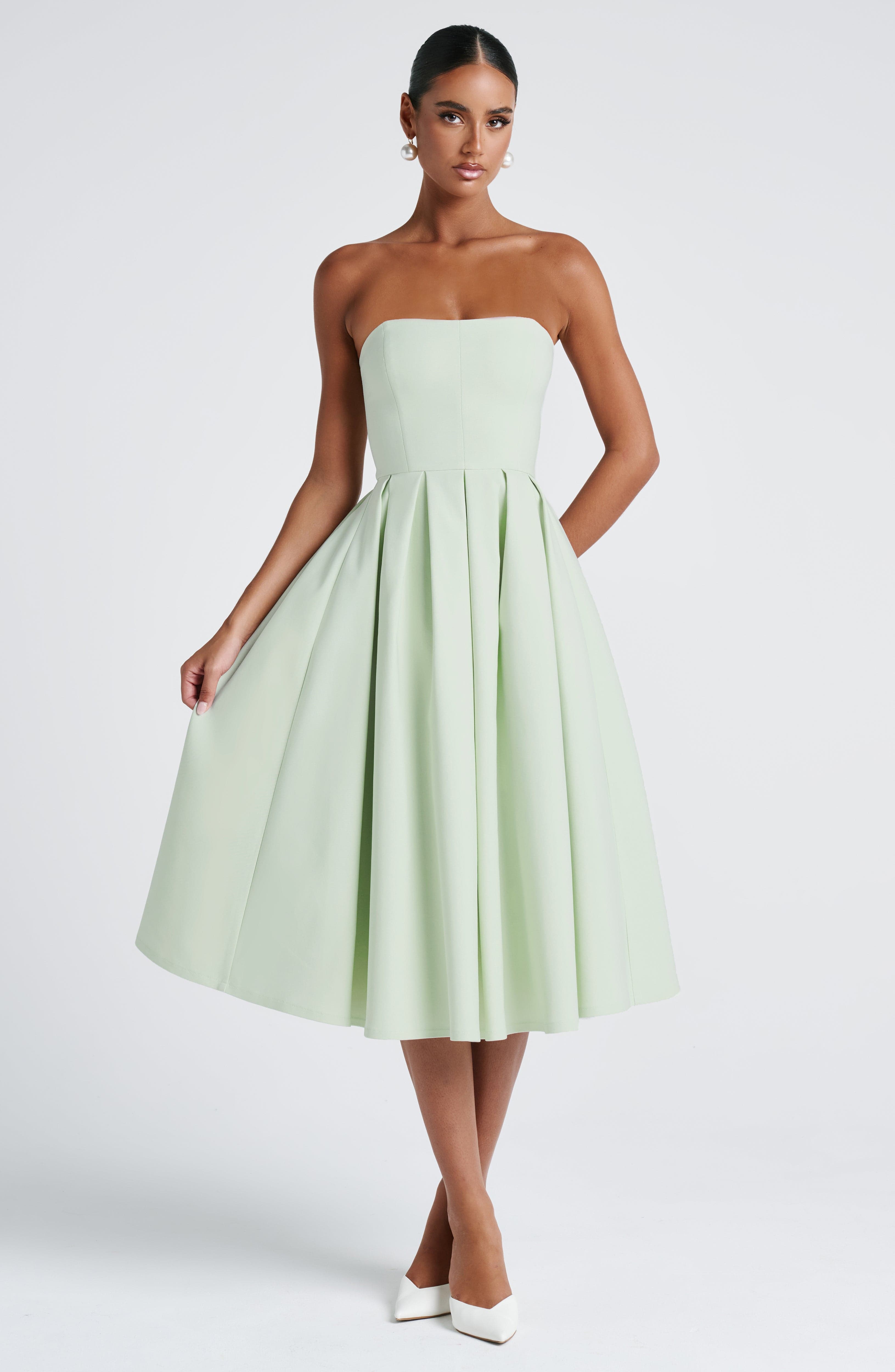 Flourenne Editha Midi Dress in Mint