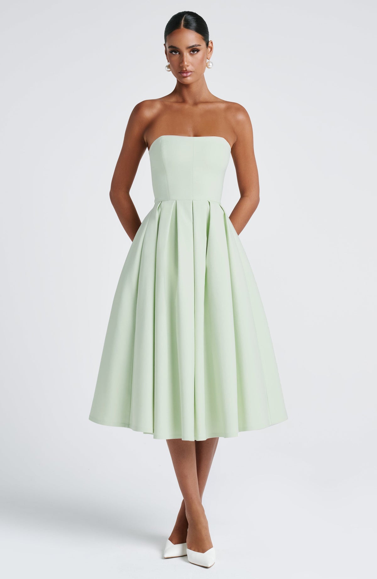Flourenne Editha Midi Dress in Mint