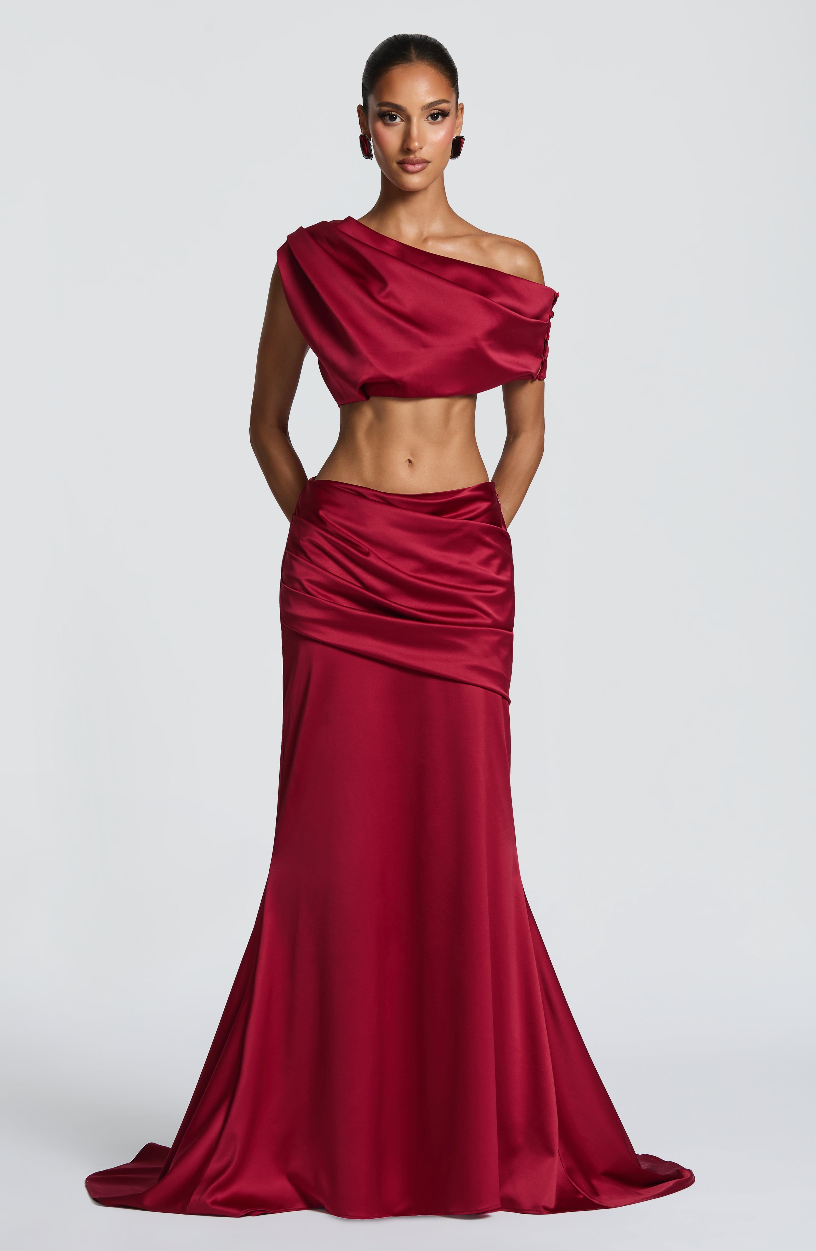 Flourenne Edwyna Top in Burgundy