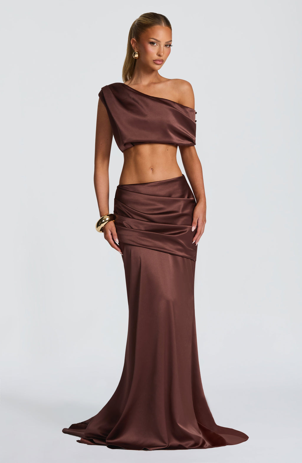 Flourenne Edwyna Top in Plum Brown