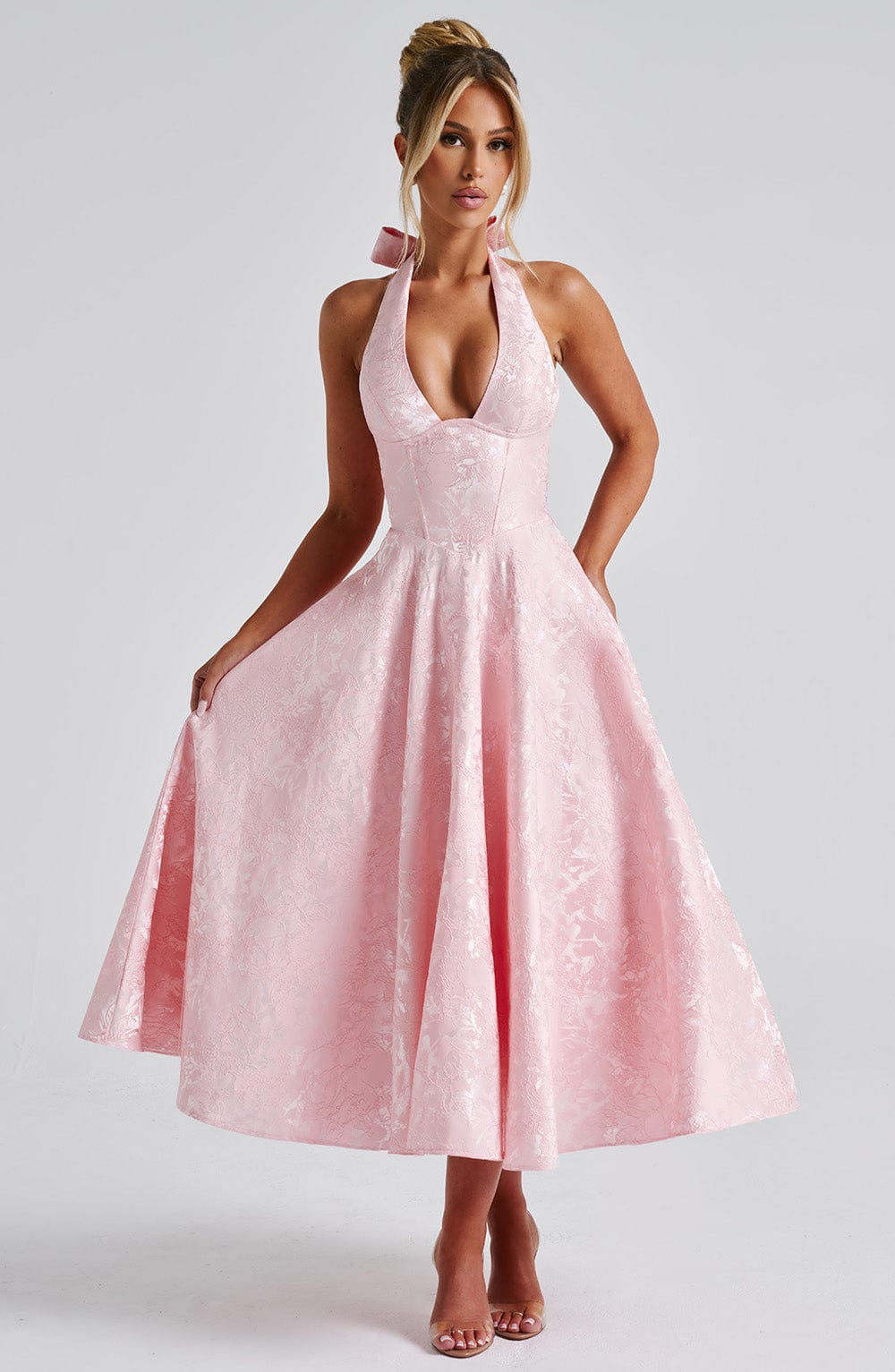 Flourenne Effina Midi Dress in Blush