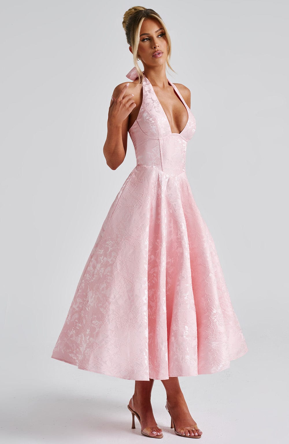 Flourenne Effina Midi Dress in Blush