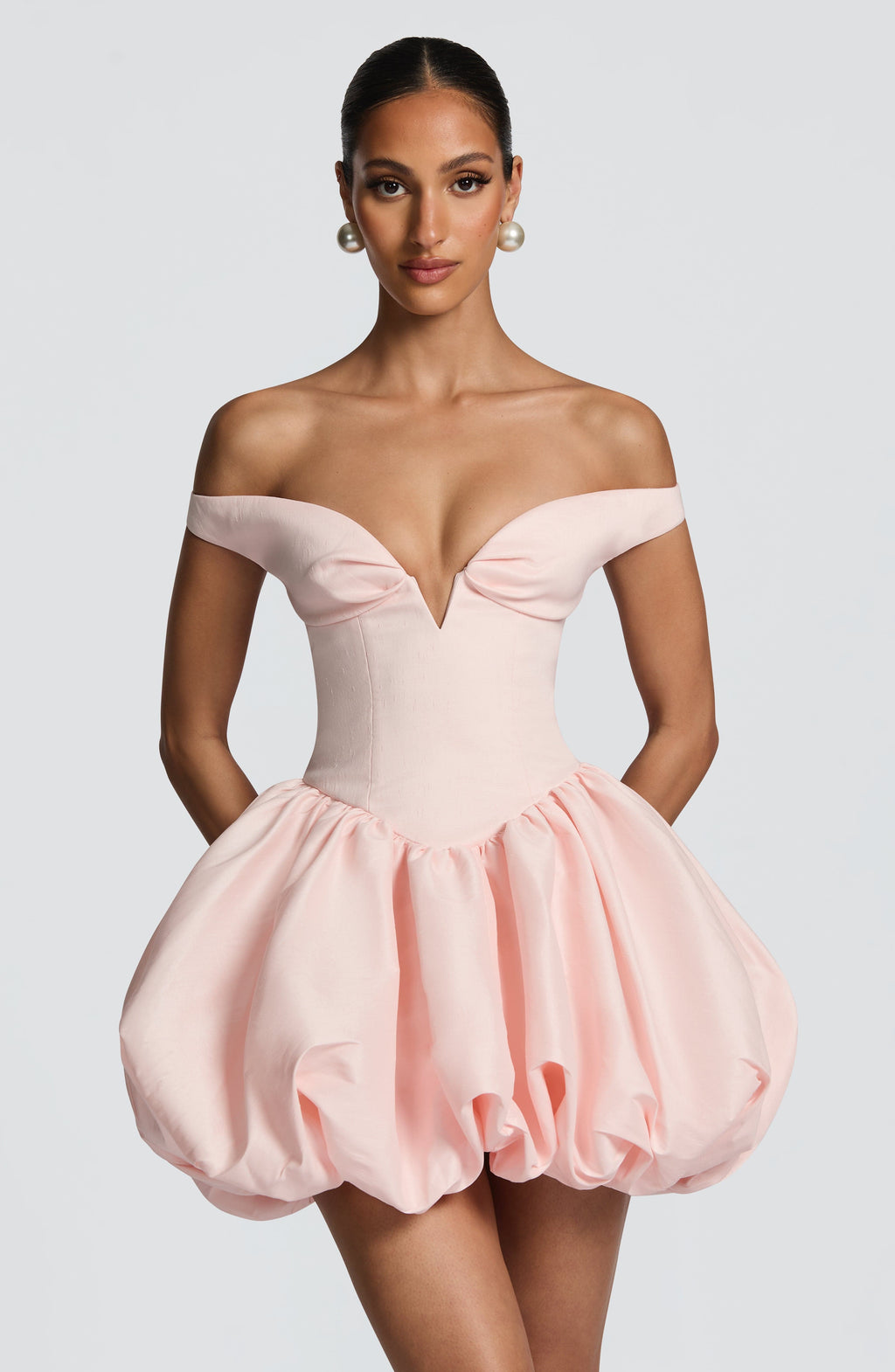 Flourenne Eilana Mini Dress in Blush