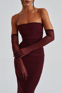 Flourenne Elira Gloves in Cherry Lacquer