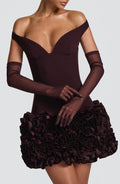 Flourenne Elira Gloves in Plum