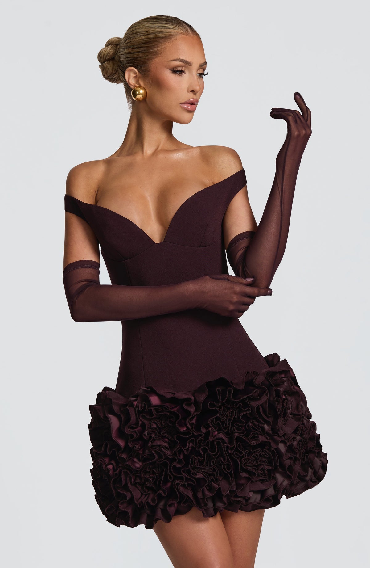 Flourenne Elira Gloves in Plum