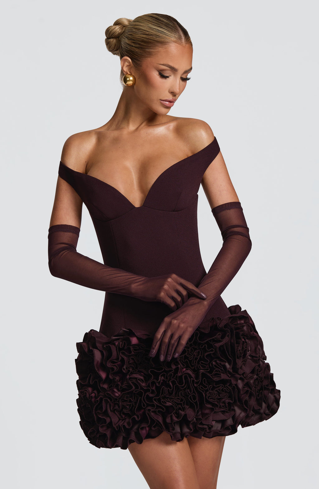 Flourenne Elira Gloves in Plum