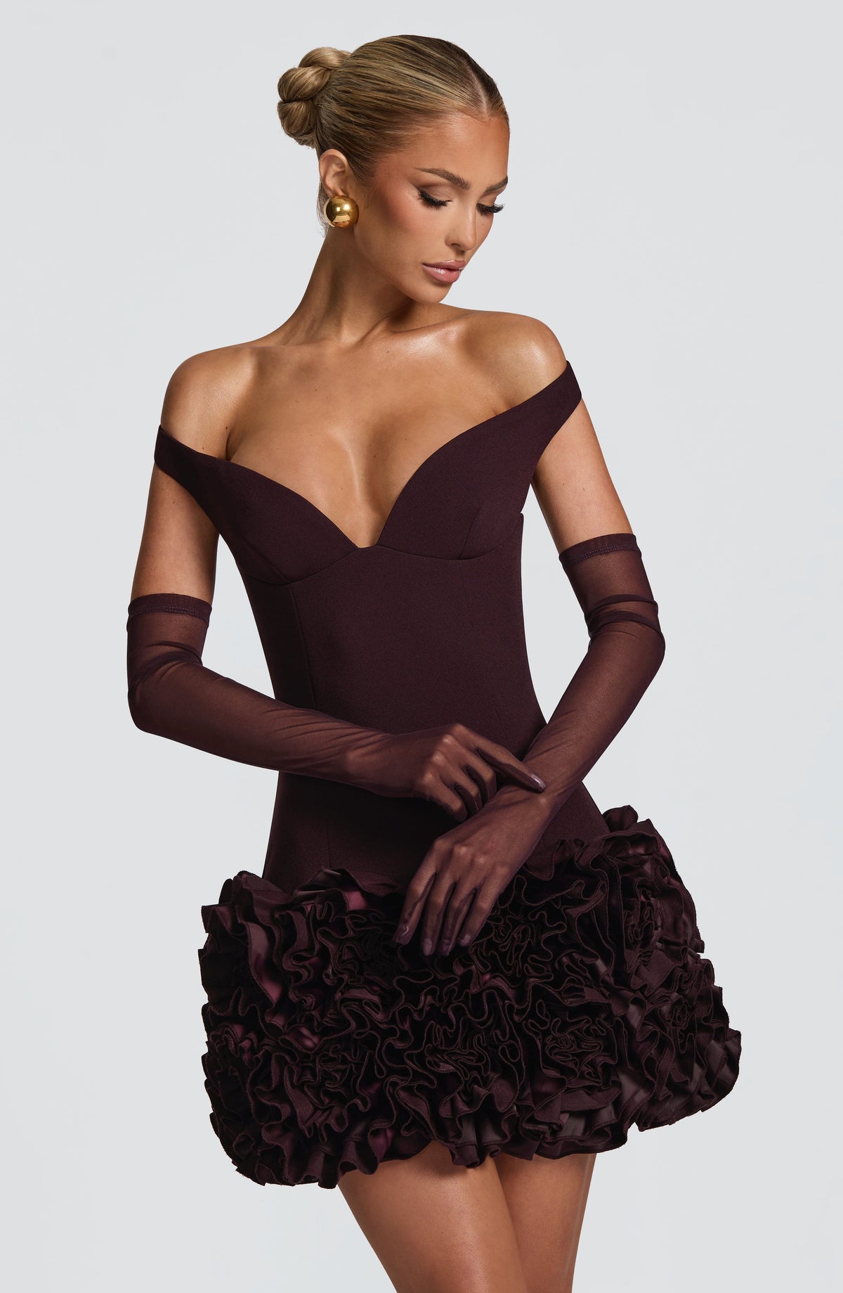 Flourenne Elira Gloves in Plum