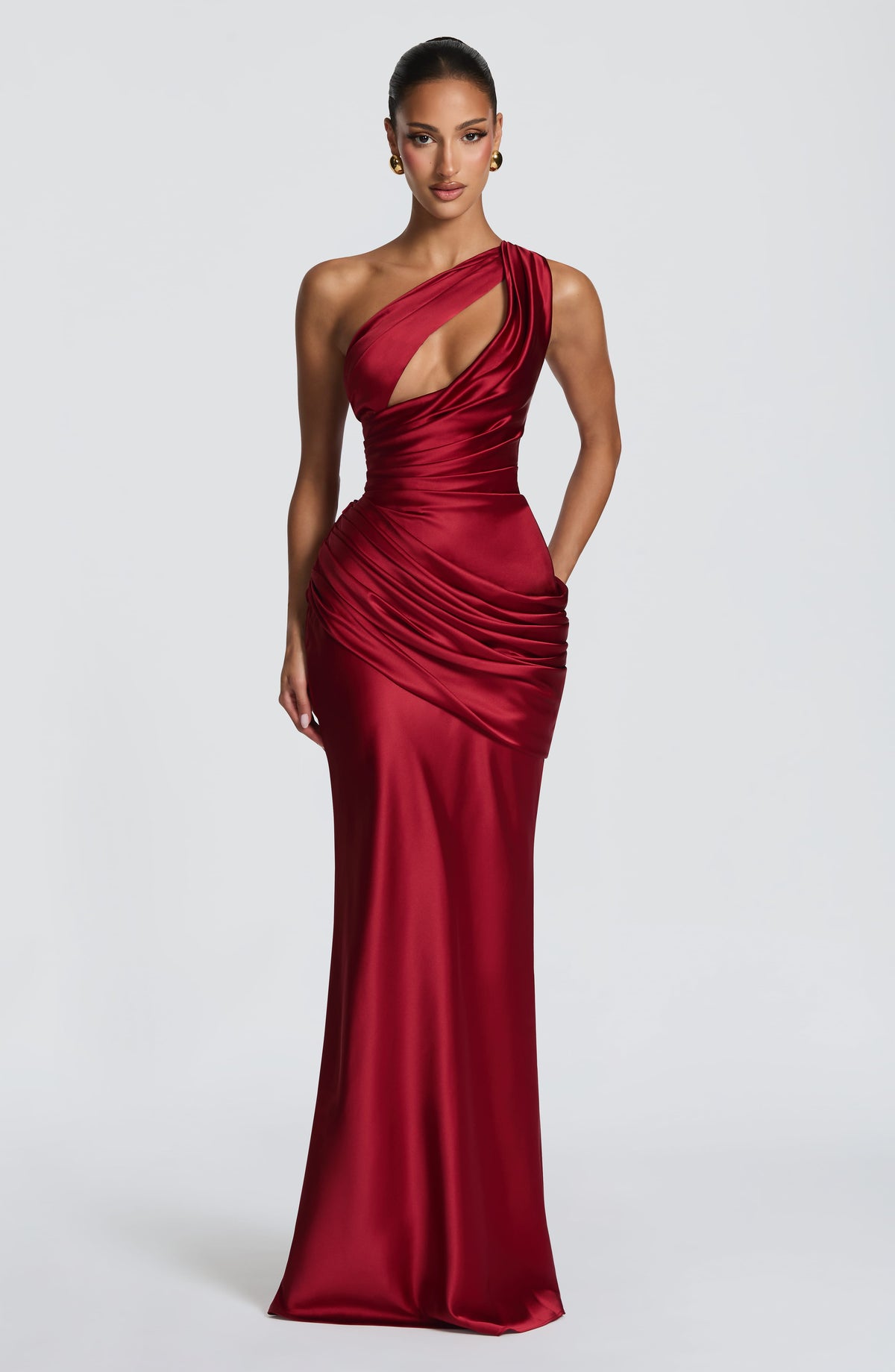 Flourenne Elmira Maxi Dress in Deep Red