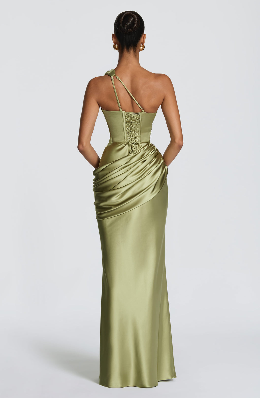 Flourenne Elmira Maxi Dress in Light Olive