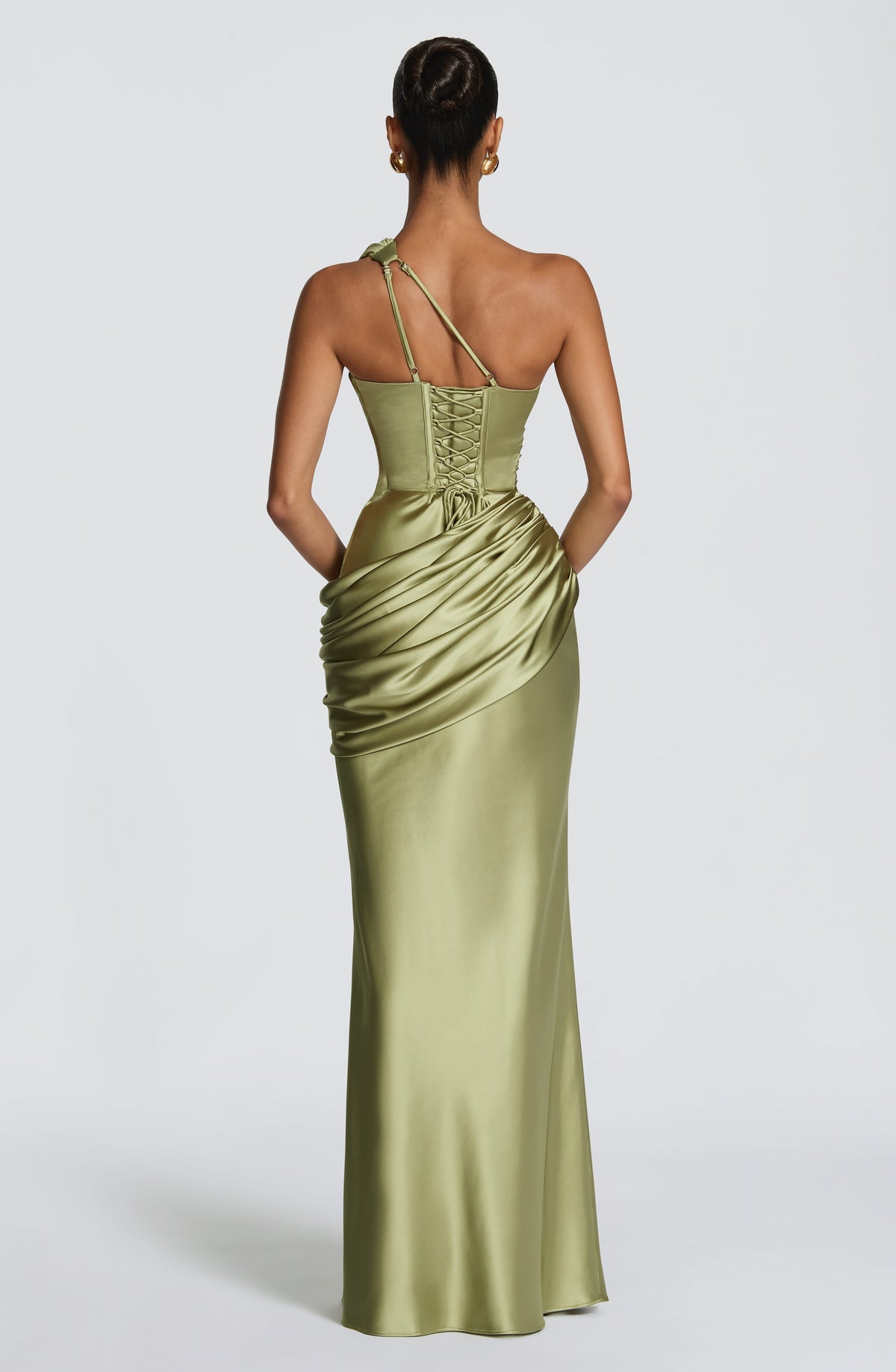 Flourenne Elmira Maxi Dress in Light Olive
