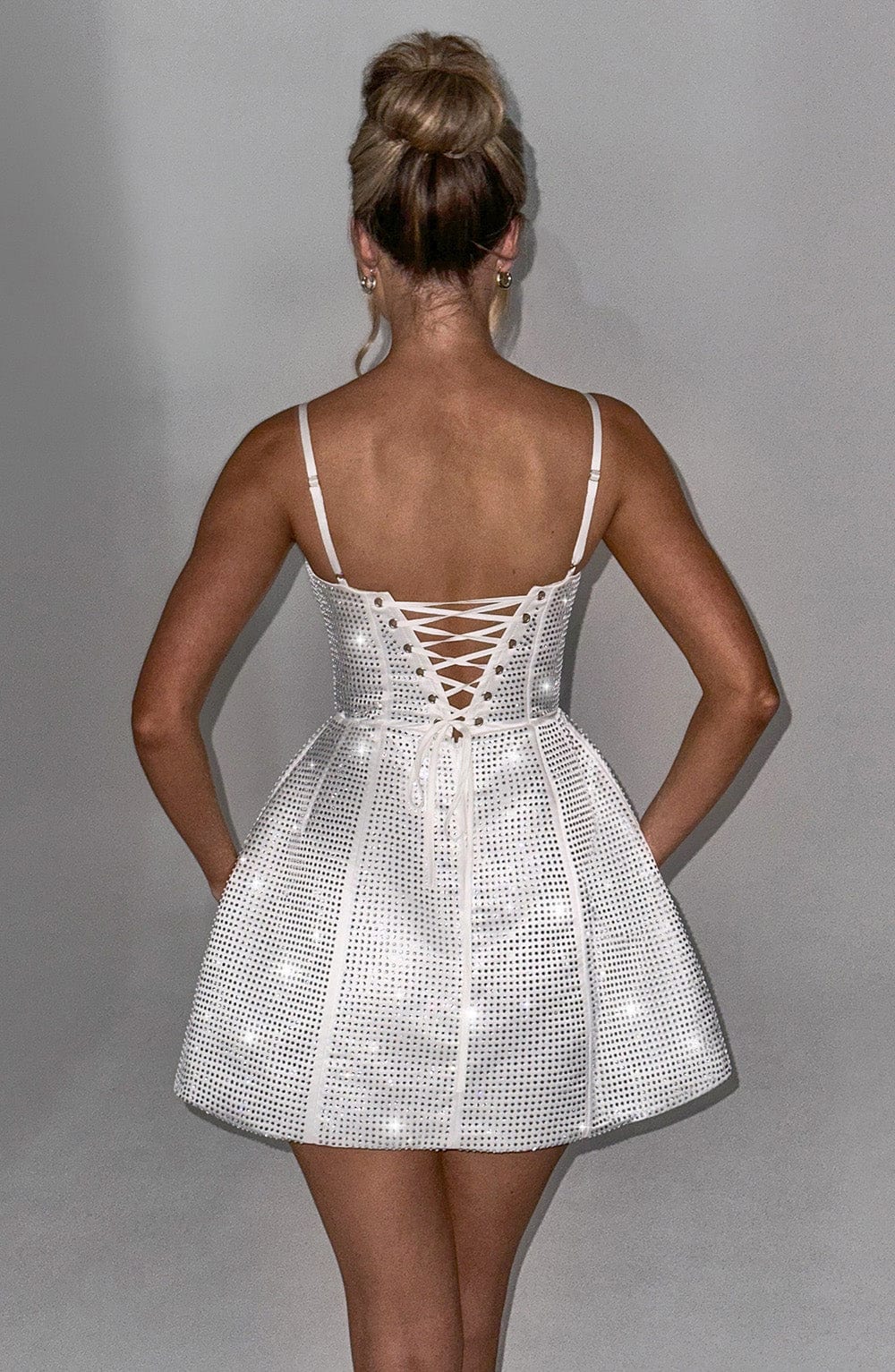 Flourenne Emmeline Mini Dress in Ivory