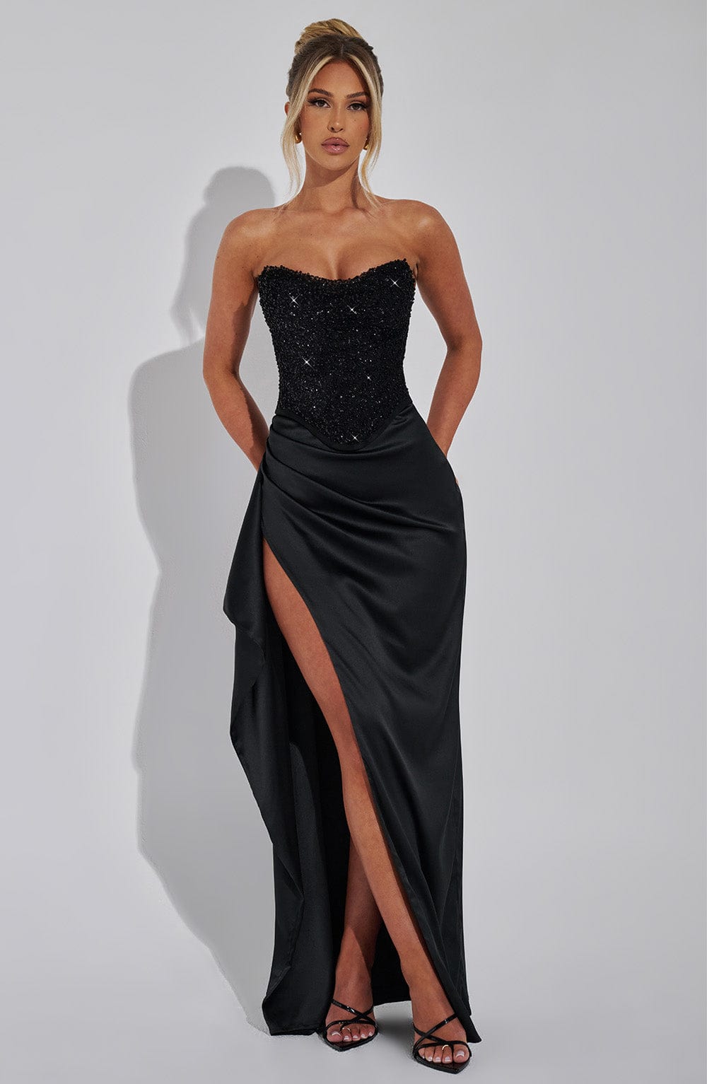 Flourenne Emriella Maxi Dress in Black