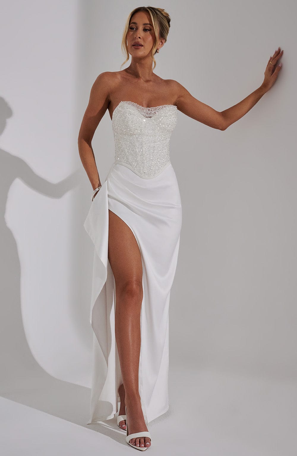 Flourenne Emriella Maxi Dress in Ivory