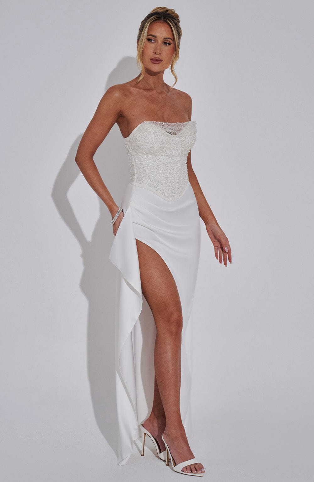 Flourenne Emriella Maxi Dress in Ivory