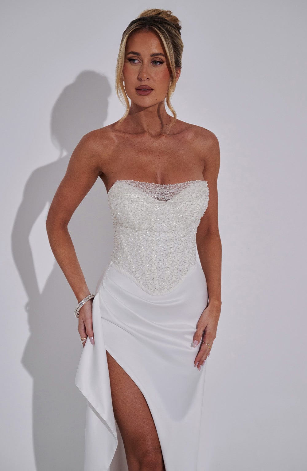 Flourenne Emriella Maxi Dress in Ivory