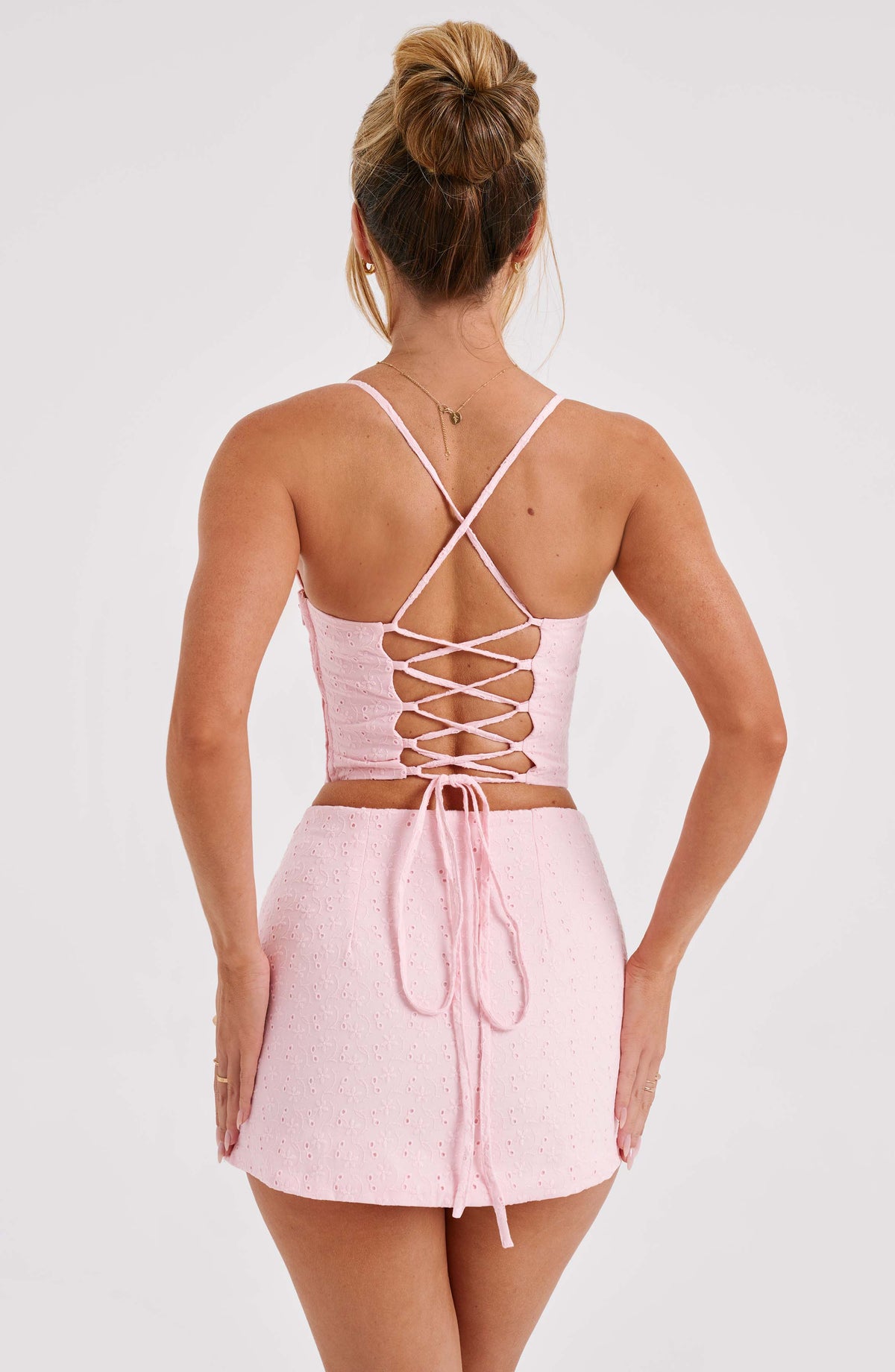 Flourenne Erisa Mini Skirt in Blush